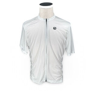 Giordana Fusion Cycling Jersey Men's 2XL XXL White Full Zip Relaxed UPF 15 New